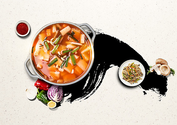 PSD 편집 편집이미지 접시 한식 음식 캘리그라피 양파 피망 사람없음 버섯 냄비 레몬 양배추 물김치 나박김치 고춧가루 잡채 이미지편집 식기 채소 과일 김치 솥 가루 파일형식