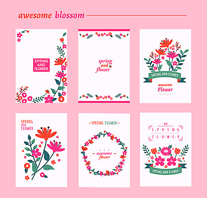 식물 템플릿 꽃 분홍색 백그라운드 카드템플릿 프레임 사람없음 봄 편지지 엽서 꽃프레임 이미지템플릿 AI파일 계절 컬러 카드_감사 편지 파일형식 벡터
