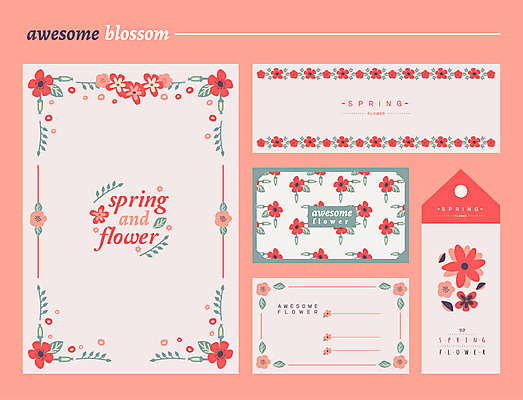 식물 템플릿 꽃 분홍색 백그라운드 카드템플릿 명함 프레임 사람없음 봄 편지지 엽서 꽃프레임 북마크 이미지템플릿 AI파일 계절 컬러 카드_감사 편지 파일형식 벡터
