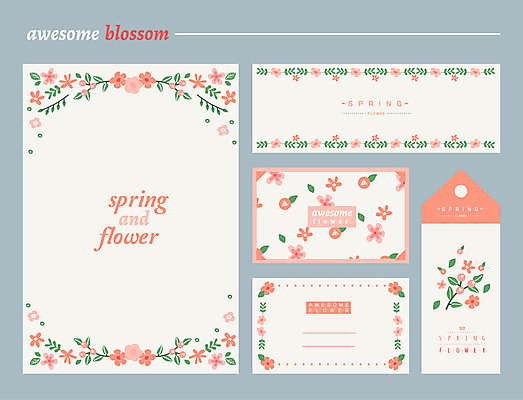 식물 템플릿 꽃 백그라운드 카드템플릿 명함 프레임 사람없음 봄 편지지 엽서 꽃프레임 북마크 이미지템플릿 AI파일 계절 카드_감사 편지 파일형식 벡터