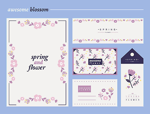 식물 템플릿 꽃 백그라운드 카드템플릿 명함 프레임 사람없음 봄 편지지 엽서 꽃프레임 북마크 이미지템플릿 AI파일 계절 카드_감사 편지 파일형식 벡터