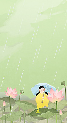 PSD 여자 일러스트 우산 청소년 하늘 연꽃 개구리 한명 소녀 상반신 봄 봄비 비 우비 국내일러스트 자연요소 1 옷 계절 꽃 어린이 날씨 양서류 사람 비_날씨 파일형식