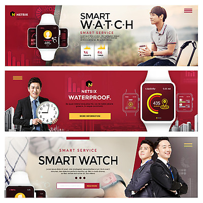 PSD 템플릿 배너 시계 웹템플릿 여러명 20대 성인 30대 한국인 비즈니스맨 이벤트배너 스마트워치 웹배너 성인남자만 이미지템플릿 남자 다수 비즈니스 사람 동양인 청년 장년 스마트기기 직장인 웨어러블 남자만 성인만 파일형식