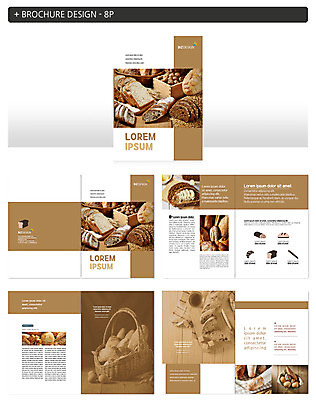 템플릿 ZIP 빵 팜플렛 사람없음 바게트 식빵 인디자인 INDD 이미지템플릿 음식 파일형식