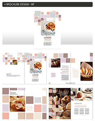 템플릿 ZIP 빵 팜플렛 사람없음 바게트 팬케이크 인디자인 INDD 이미지템플릿 음식 케이크 파일형식
