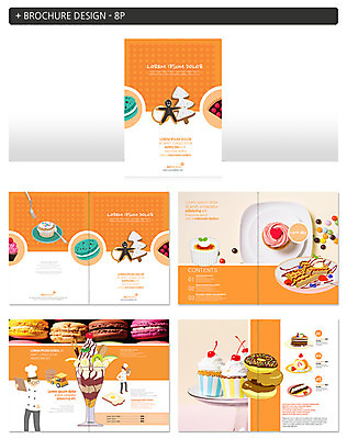 템플릿 남자 ZIP 팜플렛 두명 쿠키 요리사 도넛 컵케이크 마카롱 인디자인 INDD 이미지템플릿 직업 디저트 사람 케이크 파일형식