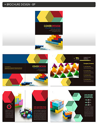 도형 템플릿 ZIP 팜플렛 사람없음 블록 큐브 인디자인 INDD 이미지템플릿 파일형식