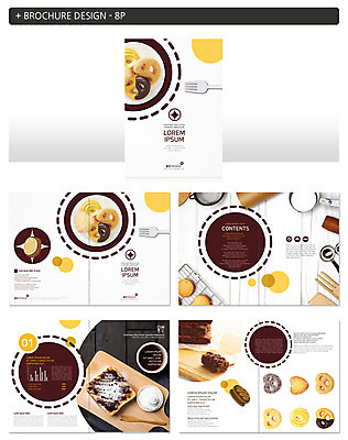 템플릿 ZIP 디저트 팜플렛 사람없음 쿠키 초코쿠키 인디자인 INDD 이미지템플릿 음식 파일형식