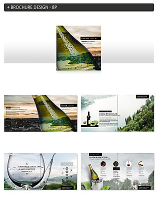 템플릿 ZIP 와인잔 팜플렛 사람없음 화이트와인 인디자인 INDD 이미지템플릿 술잔 와인 파일형식