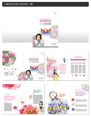 템플릿 여자 꽃 ZIP 어린이 팜플렛 여러명 20대 성인 한국인 여자만 인디자인 INDD 이미지템플릿 식물 다수 사람 동양인 청년 파일형식