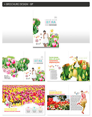 서양인 외국인 템플릿 여자 꽃 ZIP 팜플렛 여러명 20대 튤립 인디자인 INDD 이미지템플릿 식물 다수 사람 인종 청년 파일형식