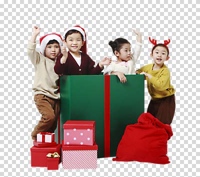 전신 편집이미지 응시 여자 남자 어린이 크리스마스 산타모자 서기 웃음 여러명 상반신 앞모습 선물상자 손들기 유치원생 한국인 PNG 들어가기 루돌프머리띠 편집소스 모자_잡화 시선 기념일 뷰포인트 다수 모션 표정 선물 사람 동양인 상자 머리띠 파일형식