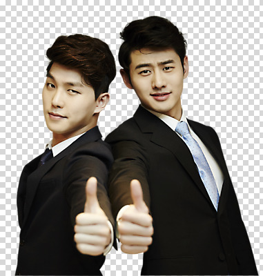 편집이미지 남자 서기 정장 상반신 20대 성인 두명 옆모습 청춘 한국인 엄지손가락 등맞대기 최고 비즈니스맨 동료 열정 PNG 성인남자만 편집소스 옷 감정 뷰포인트 컨셉 비즈니스 손가락 관계 모션 사람 동양인 청년 직장인 남자만 성인만 파일형식