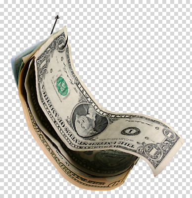 편집이미지 지폐 돈 사람없음 금융 경제 달러 낚싯바늘 외화 미끼 PNG 편집소스 낚시용품 재산 파일형식