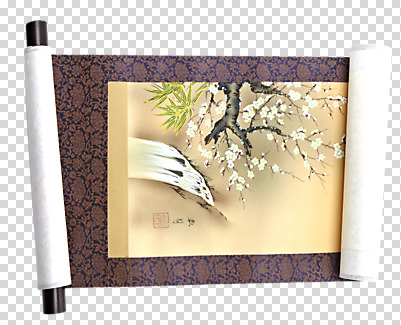 편집이미지 한국문화 한국전통 전통 꽃 전통문화 전통소품 사람없음 두루마리 동양화 그림 족자 PNG 감싸기 꽃그림 편집소스 식물 동양문화 문화 모션 한국 미술 오브젝트 파일형식