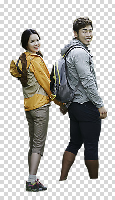 전신 편집이미지 커플 여자 남자 웃음 상반신 두명 옆모습 30대 손잡기 등산 한국인 뒤돌아보기 PNG 편집소스 뷰포인트 관계 모션 표정 사람 동양인 장년 트래킹 파일형식