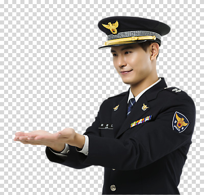 편집이미지 응시 남자 안내 한명 서기 웃음 손짓 상반신 20대 성인 옆모습 한국인 경찰 경찰복 PNG 성인남자한명만 편집소스 직업 1 시선 뷰포인트 유니폼 모션 표정 사람 동양인 청년 남자한명만 성인남자만 파일형식