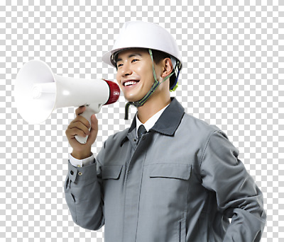 편집이미지 남자 작업복 한명 서기 웃음 들기 상반신 20대 성인 옆모습 확성기 한국인 지시 안전모 PNG 성인남자한명만 인테리어디자이너 편집소스 직업 1 옷 뷰포인트 모션 표정 사람 동양인 청년 헬멧 안전장비 남자한명만 성인남자만 파일형식