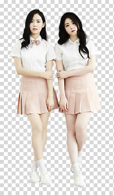 전신 편집이미지 여자 포즈 서기 20대 성인 두명 앞모습 친구 청춘 기댐 우정 한국인 PNG 뷰티라이프 성인여자만 트윈룩 편집소스 라이프스타일 옷 뷰포인트 컨셉 관계 모션 사람 동양인 청년 여자만 성인만 파일형식