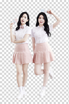 전신 편집이미지 여자 포즈 서기 웃음 들기 20대 성인 두명 앞모습 친구 청춘 우정 한국인 PNG 뷰티라이프 성인여자만 트윈룩 편집소스 손풍기 라이프스타일 옷 뷰포인트 컨셉 관계 모션 표정 사람 동양인 청년 선풍기 휴대용 여자만 성인만 파일형식