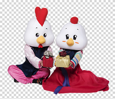 전신 편집이미지 커플 여자 남자 새해 선물 들기 앉기 성인 두명 앞모습 닭띠 닭 한복 손내밀기 주기 닭캐릭터 PNG 닭머리 동물탈 새해선물 인형탈 정유년 편집소스 한국전통 뷰포인트 동물캐릭터 관계 모션 조류 사람 손짓 십이지신 전통의상 탈 파일형식 2017년 명절선물