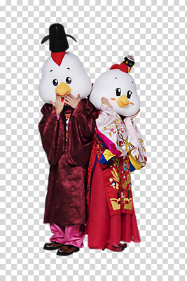 전신 편집이미지 커플 여자 남자 결혼 새해 서기 성인 두명 앞모습 닭띠 닭 한복 전통혼례 닭캐릭터 혼례복 PNG 닭머리 동물탈 인형탈 정유년 편집소스 한국전통 뷰포인트 동물캐릭터 관계 모션 조류 사람 이벤트 십이지신 전통의상 전통의례 탈 파일형식 2017년