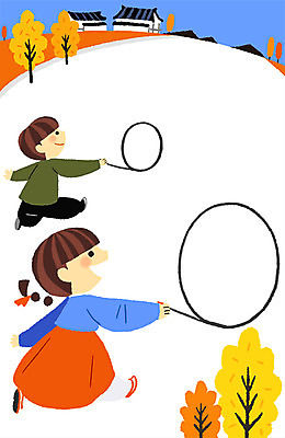 전신 PSD 여자 남자 어린이 일러스트 방학 건강 두명 전통놀이 시골 한복 즐거움 굴렁쇠 국내일러스트 한국전통 전통 감정 놀이 휴가 사람 놀이용품 전통의상 파일형식