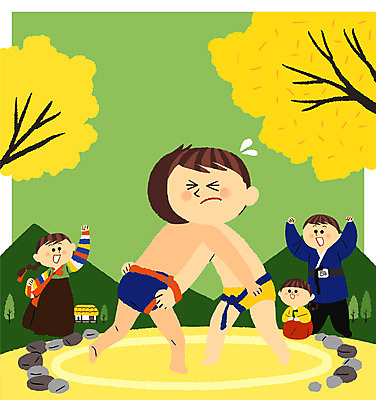 전신 PSD 여자 남자 어린이 모래 일러스트 응원 경기 여러명 성인 전통놀이 경쟁 시골 한복 씨름 국내일러스트 한국전통 전통 스포츠 다수 컨셉 놀이 사람 전통의상 파일형식