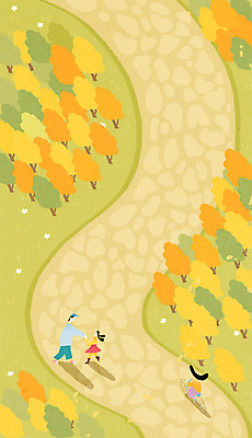 전신 PSD 나무 공원 여자 남자 일러스트 성인 세명 새싹 축제 봄 산책 산수유 국내일러스트 식물 계절 공공시설 꽃 휴식 사람 파일형식