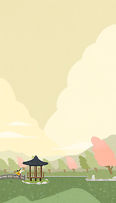 전신 PSD 커플 공원 여자 남자 일러스트 산 성인 두명 축제 봄 연못 매화 정자각 국내일러스트 계절 공공시설 꽃 관계 사람 파일형식