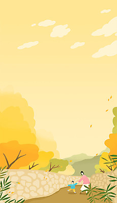 전신 PSD 여자 남자 어린이 일러스트 산 돌담 성인 두명 마을 축제 봄 산책 산수유 국내일러스트 모자관계 계절 꽃 아들 가족 엄마 휴식 사람 담장 돌_바위 파일형식