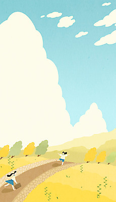 전신 PSD 여자 교복 꽃밭 일러스트 청소년 산 풍경 두명 10대 축제 봄 산책 시골 유채 돌담길 국내일러스트 옷 계절 꽃 길 휴식 돌담 사람 파일형식