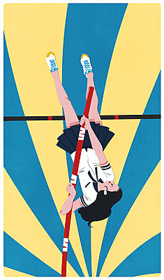 전신 PSD 학생 여자 교복 스포츠 일러스트 청소년 한명 10대 시험 성적 장대높이뛰기 에이플러스 만점 100점 국내일러스트 1 옷 교육 사람 육상스포츠 점수 파일형식