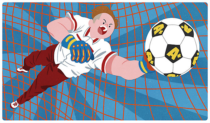 전신 PSD 학생 남자 교복 스포츠 일러스트 교과목 청소년 한명 10대 축구 시험 성적 골키퍼 만점 100점 국내일러스트 1 옷 교육 운동선수 사람 구기 점수 파일형식