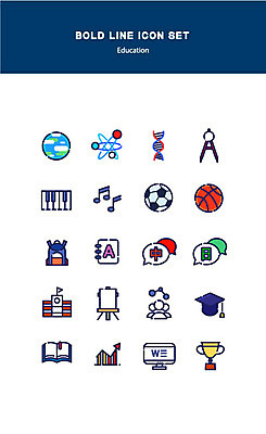 아이콘 영어 교육 지구 음악 과학 교과목 학교 농구 사람없음 운동 축구 수학 일본어 트로피 성적 외국어공부 중국어 볼드라인 2D아이콘 AI파일 문자 문화예술 건강 학습 구기 상_우승 라인아이콘 파일형식 벡터