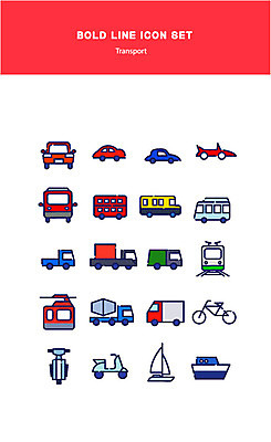 아이콘 교통수단 자동차 버스 사람없음 자전거 스쿠터 오토바이 운송업 택배 스포츠카 레미콘 선박 볼드라인 2D아이콘 AI파일 산업 육상교통 교통 수상교통 대중교통 바이크 라인아이콘 파일형식 벡터