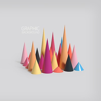 PSD 편집이미지 백그라운드 그래픽백그라운드 사람없음 그래픽 3D 디지털합성 오브젝트 원뿔 입체도형 메터리얼디자인 메터리얼백그라운드 편집3D 도형 디자인 입체 파일형식