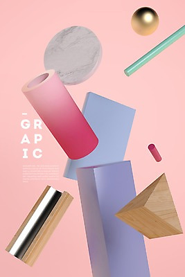 PSD 편집이미지 백그라운드 그래픽백그라운드 사람없음 그래픽 3D 원형 디지털합성 오브젝트 원기둥 삼각뿔 입체도형 직육면체 메터리얼디자인 메터리얼백그라운드 편집3D 도형 디자인 입체 파일형식