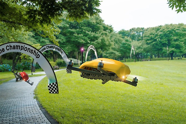 주간 PSD 나무 편집이미지 공원 사람없음 야외 그래픽 3D 비행 레이싱 디지털합성 대회 드론 디지털아트 이미지편집 편집3D 자연요소 식물 공공시설 시합 파일형식