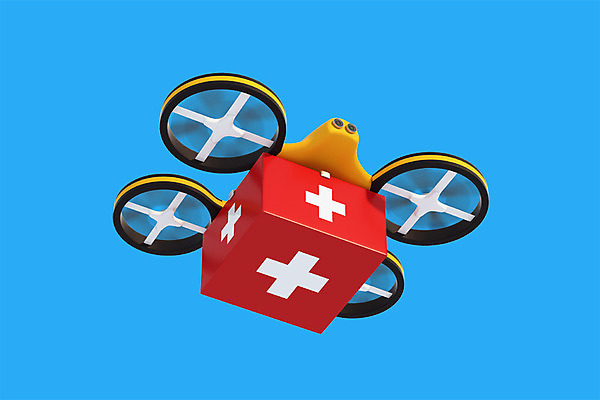 PSD 편집이미지 사람없음 그래픽 3D 비행 구급상자 디지털합성 드론 디지털아트 이미지편집 편집3D 의료용품 파일형식