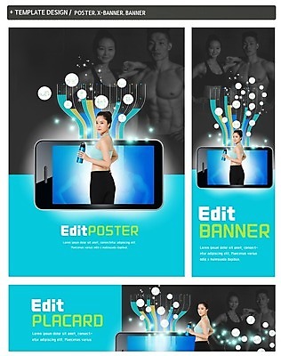 PSD 템플릿 배너 배너템플릿 여자 남자 가로배너 ZIP 포스터 세로배너 상반신 20대 성인 세명 스마트폰 세트 현수막 스마트 스마트워치 컨셉 사람 청년 가로 세로 핸드폰 스마트기기 웨어러블 파일형식