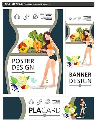 PSD 템플릿 배너 배너템플릿 여자 가로배너 ZIP 포스터 세로배너 다이어트 채소 과일 건강 한명 세트 현수막 체중계 1 사람 가로 세로 파일형식