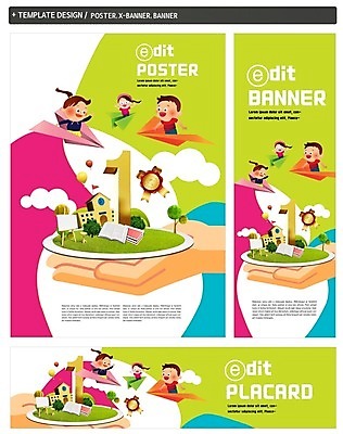 PSD 템플릿 1 손 배너 배너템플릿 여자 어린이교육 남자 가로배너 ZIP 포스터 세로배너 어린이 초등학교 신체부위 세명 세트 현수막 종이비행기 교육 학교 사람 가로 세로 종이접기 파일형식