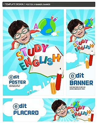 PSD 템플릿 배너 배너템플릿 어린이교육 남자 가로배너 ZIP 포스터 세로배너 지구 어린이 영어교육 책 세트 연필 한국인 현수막 슈퍼맨의상 소년한명만 영어 옷 교육 학용품 사람 동양인 가로 세로 필기구 남자한명만 소년만 파일형식