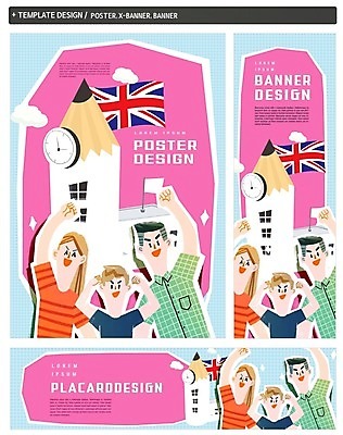 PSD 템플릿 배너 배너템플릿 여자 교육 남자 가로배너 ZIP 포스터 세로배너 가족 세명 세트 연필 현수막 유학 관계 학용품 사람 가로 세로 필기구 파일형식