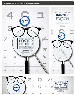 PSD 템플릿 배너 배너템플릿 가로배너 ZIP 포스터 세로배너 안경 돋보기 사람없음 세트 현수막 지시봉 시력검사표 잡화 가로 세로 파일형식