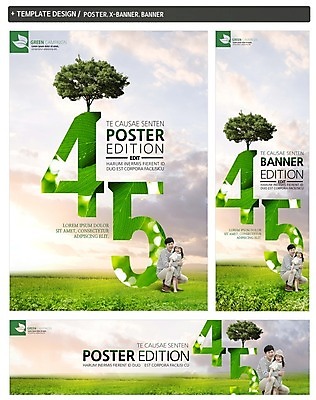 PSD 나무 템플릿 배너 배너템플릿 여자 남자 가로배너 ZIP 포스터 세로배너 어린이 가족 성인 두명 30대 세트 한국인 현수막 식목일 부녀 식물 기념일 딸 관계 사람 동양인 가로 세로 장년 아빠 파일형식