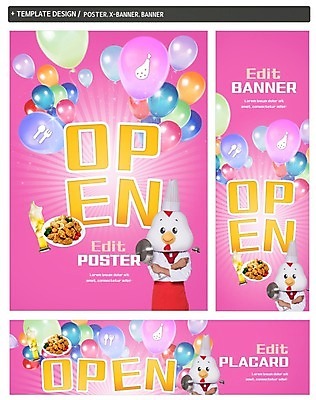 PSD 템플릿 배너 배너템플릿 남자 가로배너 ZIP 포스터 세로배너 한명 성인 30대 세트 요리사 치킨 현수막 닭 오픈 닭캐릭터 풍선 닭머리 동물탈 인형탈 직업 1 동물캐릭터 조류 사람 가로 세로 장년 탈 닭고기요리 파일형식