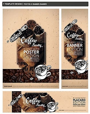 PSD 템플릿 배너 배너템플릿 가로배너 ZIP 포스터 세로배너 커피 사람없음 세트 원두 현수막 음료 가로 세로 파일형식
