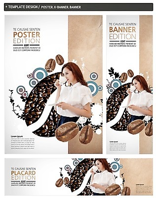 PSD 템플릿 배너 배너템플릿 여자 가로배너 ZIP 포스터 세로배너 커피 성인 30대 세트 한국인 원두 현수막 성인여자한명만 음료 사람 동양인 가로 세로 장년 여자한명만 성인여자만 파일형식